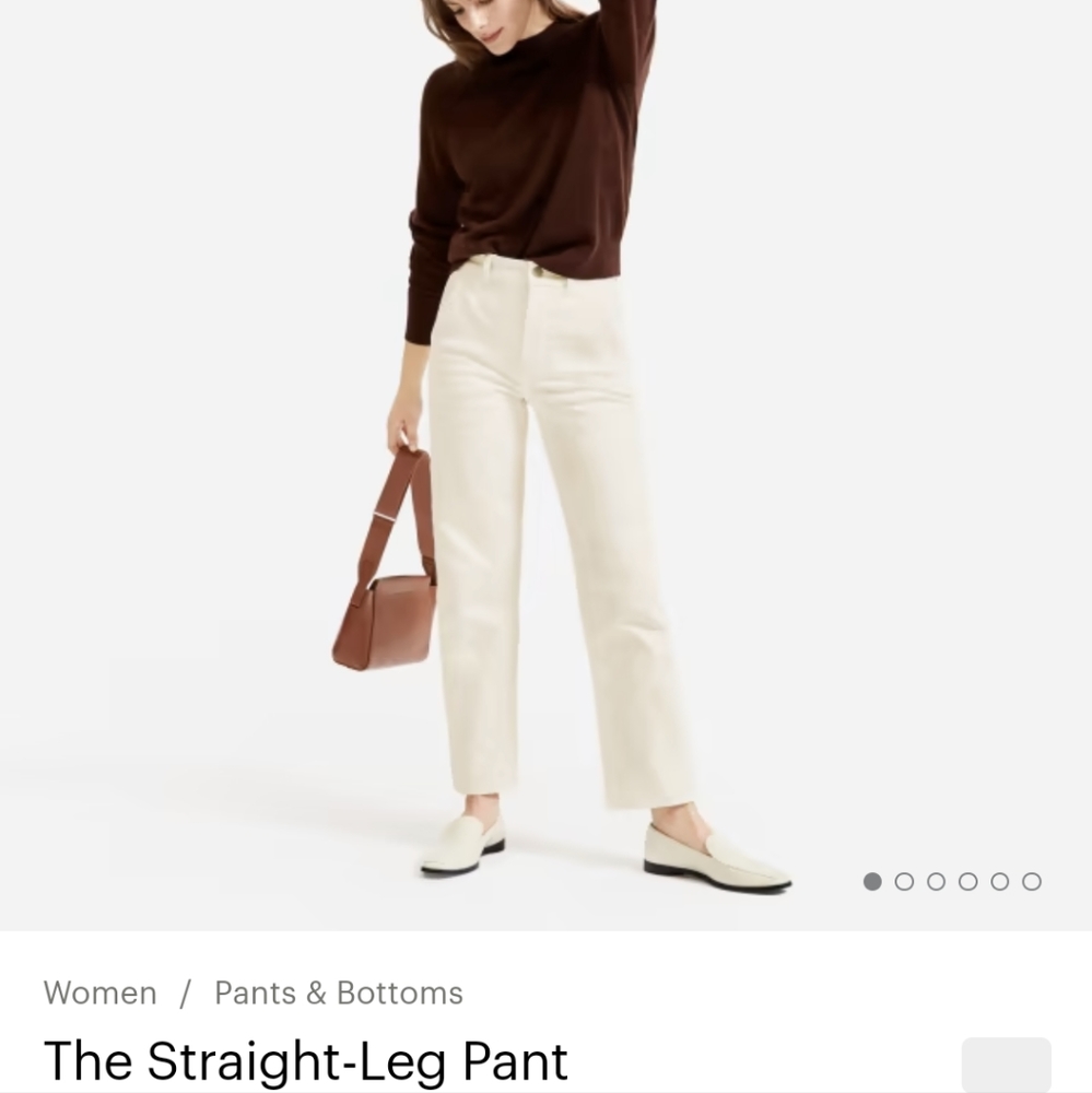 Everlane Straight leg pant 0 Sandstone